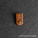 Leather Clothing Tabs - Knit Happens Stamp Design