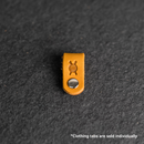 Leather Clothing Tabs - Knitting Needles Stamp Design