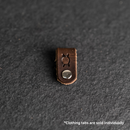 Leather Clothing Tabs - Knitting Needles Stamp Design