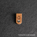 Leather Clothing Tabs - Knitting Needles Stamp Design