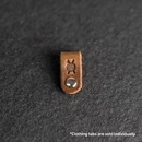 Leather Clothing Tabs - Knitting Needles Stamp Design