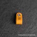 Leather Clothing Tabs - Knitting Needles Stamp Design