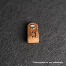 Leather Clothing Tabs - Knitting Needles Stamp Design