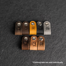 Leather Clothing Tabs - Knitting Needles Stamp Design