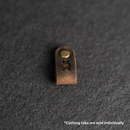 Leather Clothing Tabs - Knitting Needles Stamp Design