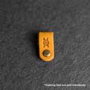 Leather Clothing Tabs - Knitting Needles Stamp Design