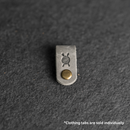 Leather Clothing Tabs - Knitting Needles Stamp Design