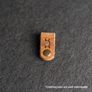 Leather Clothing Tabs - Knitting Needles Stamp Design