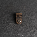 Leather Clothing Tabs - Made with Love Stamp Design