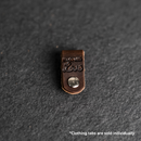 Leather Clothing Tabs - Made with Love Stamp Design