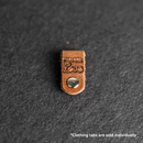 Leather Clothing Tabs - Made with Love Stamp Design