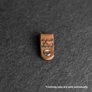 Leather Clothing Tabs - Made with Love Stamp Design