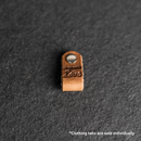 Leather Clothing Tabs - Made with Love Stamp Design