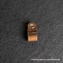 Leather Clothing Tabs - Made with Love Stamp Design