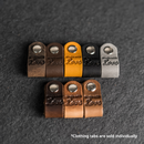 Leather Clothing Tabs - Made with Love Stamp Design