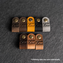 Leather Clothing Tabs - Made with Love Stamp Design