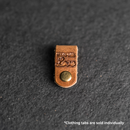 Leather Clothing Tabs - Made with Love Stamp Design