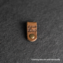 Leather Clothing Tabs - Made with Love Stamp Design
