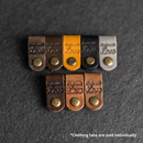 Leather Clothing Tabs - Made with Love Stamp Design