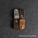 Leather Clothing Tabs - Made with Love Stamp Design