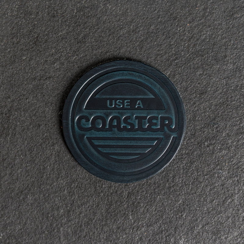 Use a Coaster Leather Coasters - 4" Round - Sold individually or as a Set of 4