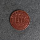 Texas Forever Leather Coasters - 4" Round - Sold individually or as a Set of 4