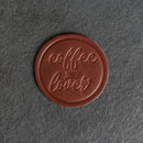 Coffee Lover Leather Coasters - 4" Round - Sold individually or as a Set of 4