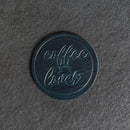 Coffee Lover Leather Coasters - 4" Round - Sold individually or as a Set of 4