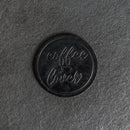 Coffee Lover Leather Coasters - 4" Round - Sold individually or as a Set of 4