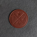 Texas Compass Leather Coasters - 4" Round - Sold individually or as a Set of 4