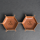 Sir Heroscape Leather Dice Tray - Hexagon Shape