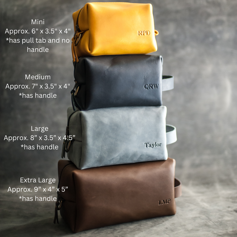 Personalized Leather Dopp Kit