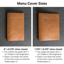 Leather Menu Cover with Elastic Band - Soft Cover