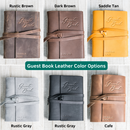 Personalized 6x8 Leather Wedding Guest Book