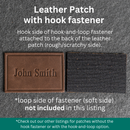 Custom Leather Patches with Hook and Optional Loop Fastener - Personalized with Logo, Text, or Initials - Blank Leather Patches