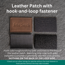 Custom Leather Patches with Hook and Optional Loop Fastener - Personalized with Logo, Text, or Initials - Blank Leather Patches