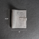 Personalized Leather 3-Ring Mini Recipe Binder with Recipe Cards