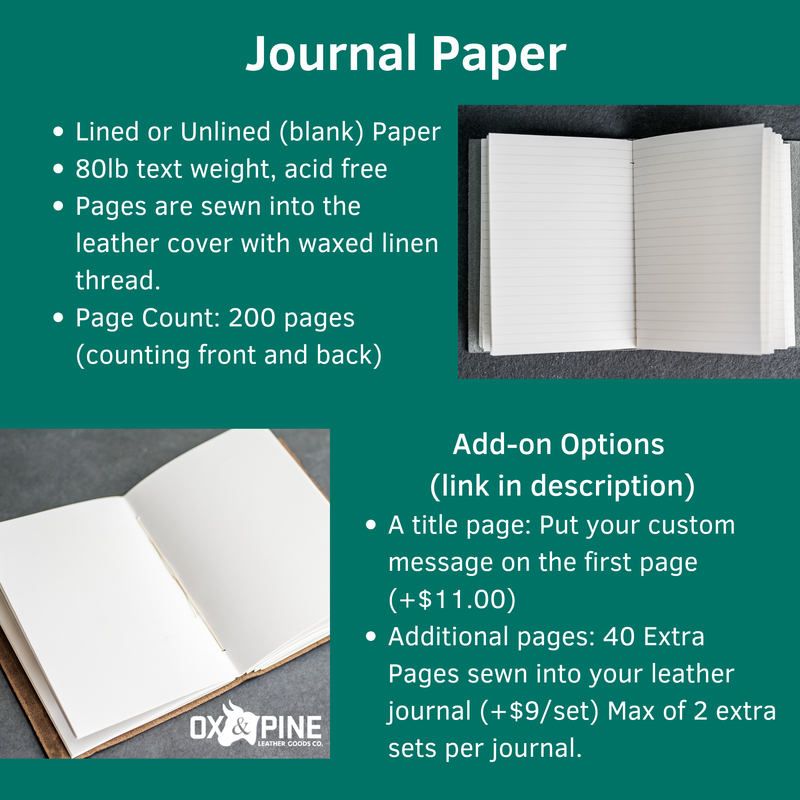 Buy Personalized Leather Journal | Leather Gift – Ox & Pine