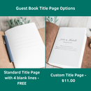 Personalized 6x8 Leather Wedding Guest Book