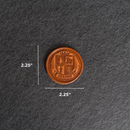 Ox & Pine Shield Design Leather Challenge Coin or Token