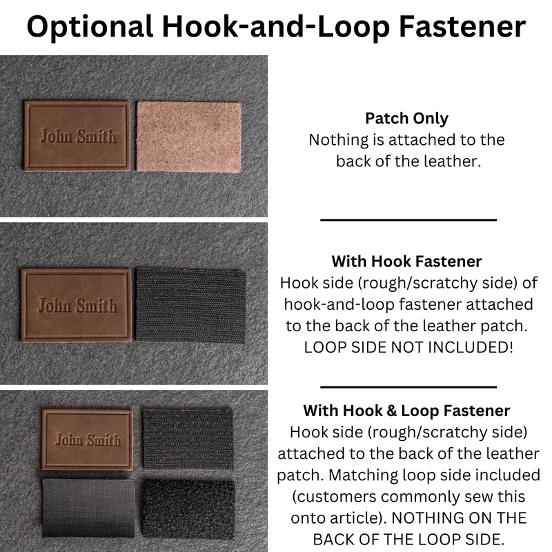 Best Dad Ever Stamp Leather Patches with Optional Hook and Loop Fastener
