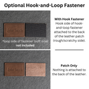 Your Logo Circle Leather Patch with Optional Hook Side Fastener Added