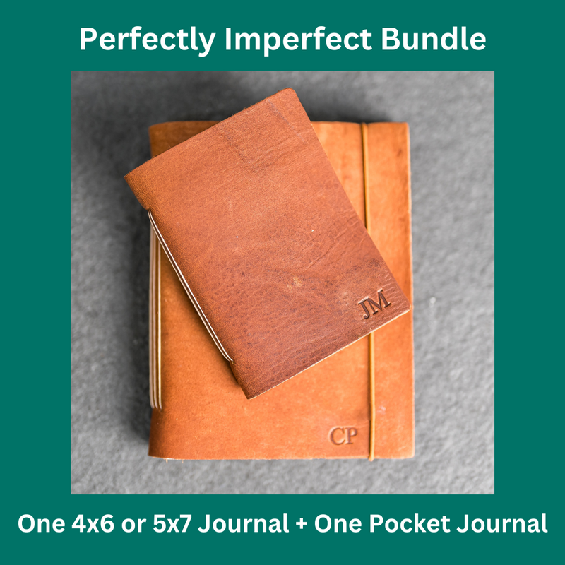 Perfectly Imperfect Personalized Journal and Pocket Journal Bundle