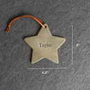 Order Personalized Star Leather Christmas Ornament Stocking Tag Online