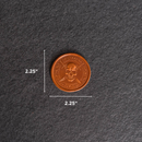 Skull Design Leather Challenge Coin or Token