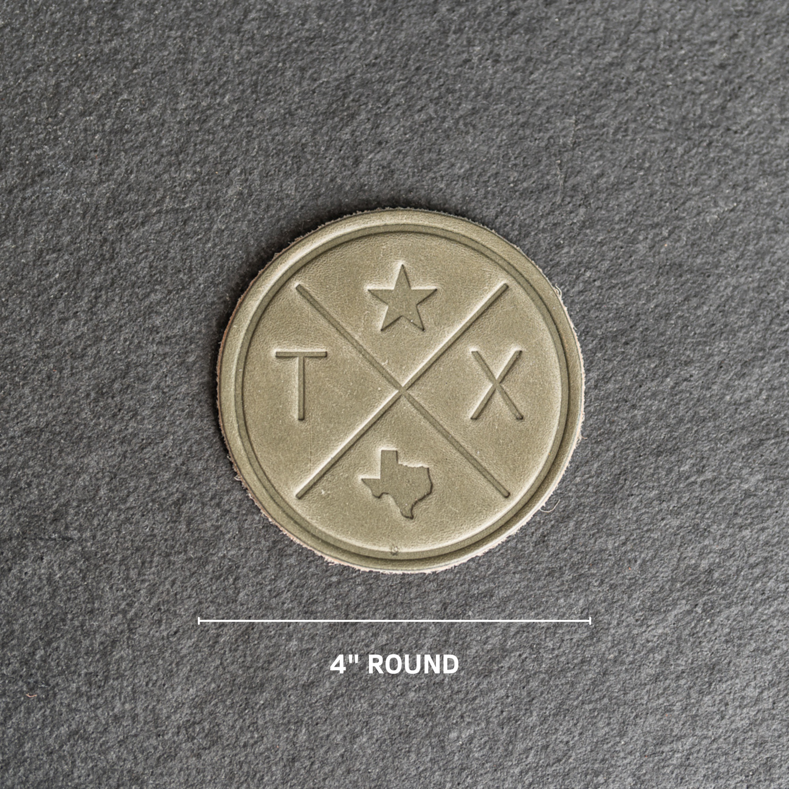 Texas Compass Leather Coasters - 4
