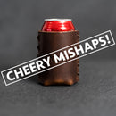 Cheery Mishaps - Personalized Leather Can Coozie
