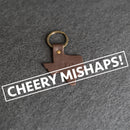 Cheery Mishaps - Texas Shape Leather Keychain