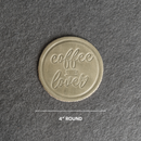 Coffee Lover Leather Coasters - 4" Round - Sold individually or as a Set of 4