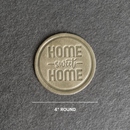 Home Sweet Home Leather Coasters - 4" Round - Sold individually or as a Set of 4